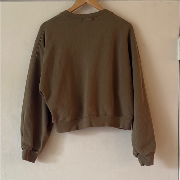AGOLDE Olive Green Crewneck Sweatshirt - Picture 3 of 3